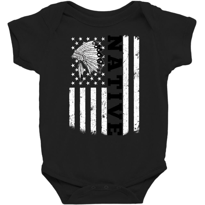 Native American T  Shirt Native American Flag For Native Americans Ora Baby Bodysuit by baroncrona555 | Artistshot