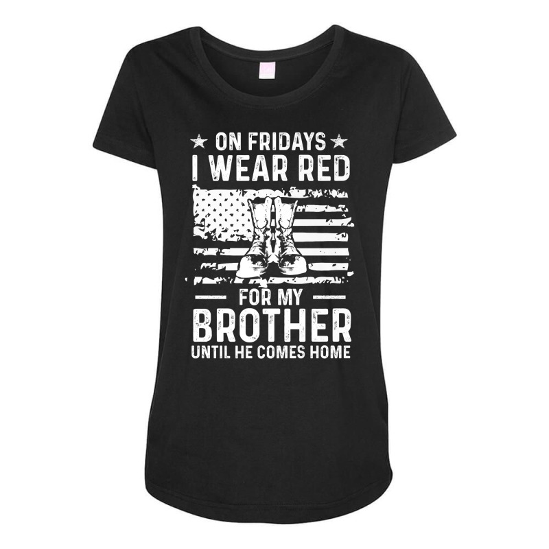 On Fridays I Wear Red For My Brother Till He Comes Home Premium T Shir ...