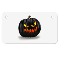 Scary Jack O Lantern Halloween Motorcycle License Plate | Artistshot