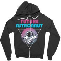 Outer Space Retro 80s Art Vaporwave Science Future Astronaut T Shirt Zipper Hoodie | Artistshot