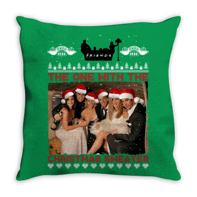Friends Tv Show Ugly Christmas Throw Pillow Designed By Sengul