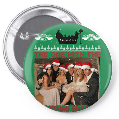 Friends Tv Show Ugly Christmas Pin-back Button Designed By Sengul