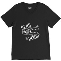 Dead Inside Skeleton Coffin V-neck Tee | Artistshot