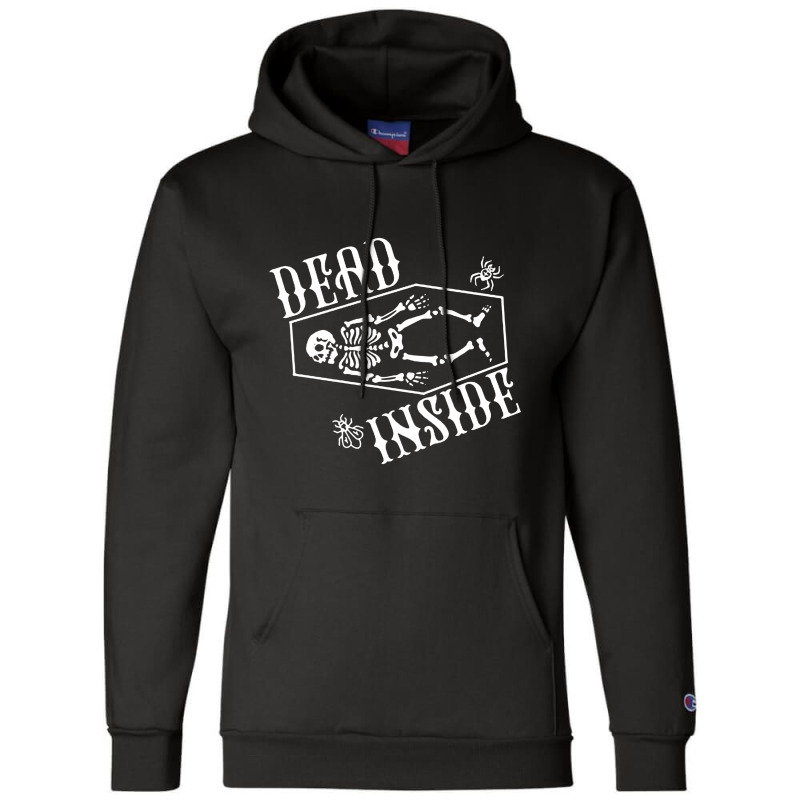 Dead Inside Skeleton Coffin Champion Hoodie | Artistshot