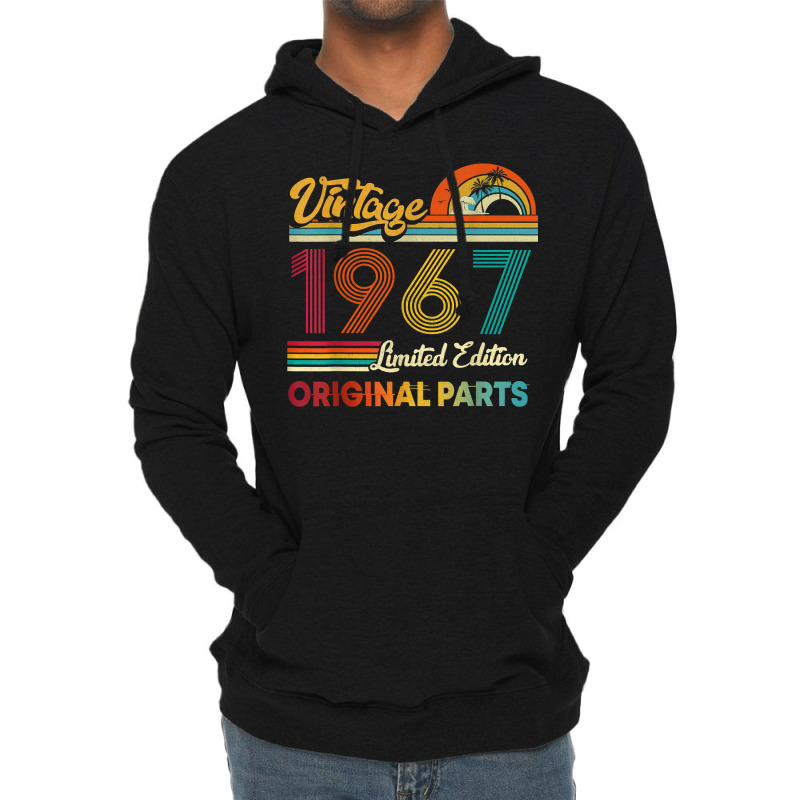 Vintage Original Parts 1967 Men Women 55 Years Old Birthday T Shirt Lightweight Hoodie | Artistshot