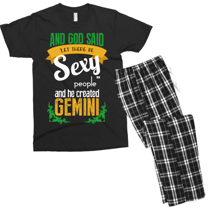 Sexy Gemini Men's T-shirt Pajama Set | Artistshot