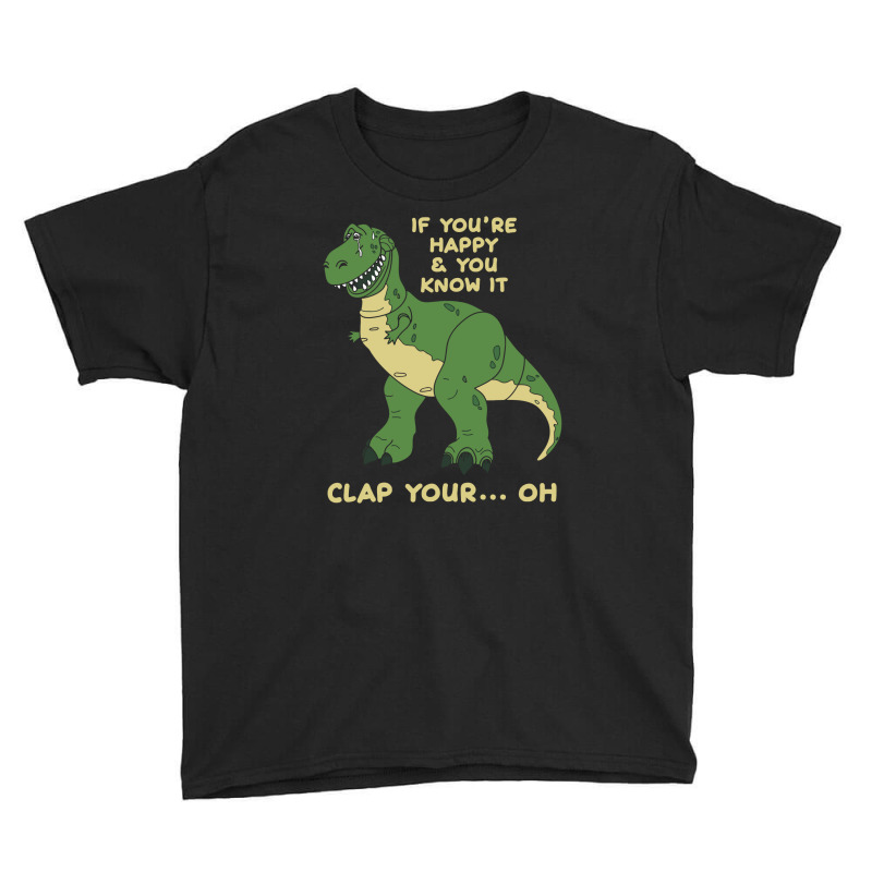 Clap Your Hands Dinosaur Youth Tee | Artistshot