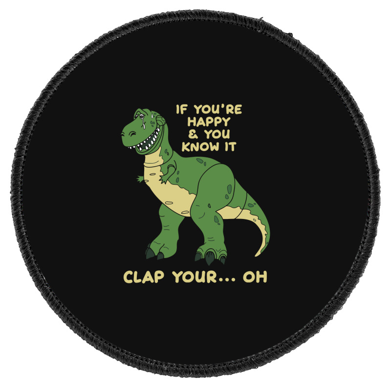 Clap Your Hands Dinosaur Round Patch | Artistshot