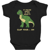 Clap Your Hands Dinosaur Baby Bodysuit | Artistshot