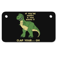 Clap Your Hands Dinosaur Motorcycle License Plate | Artistshot