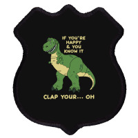 Clap Your Hands Dinosaur Shield Patch | Artistshot