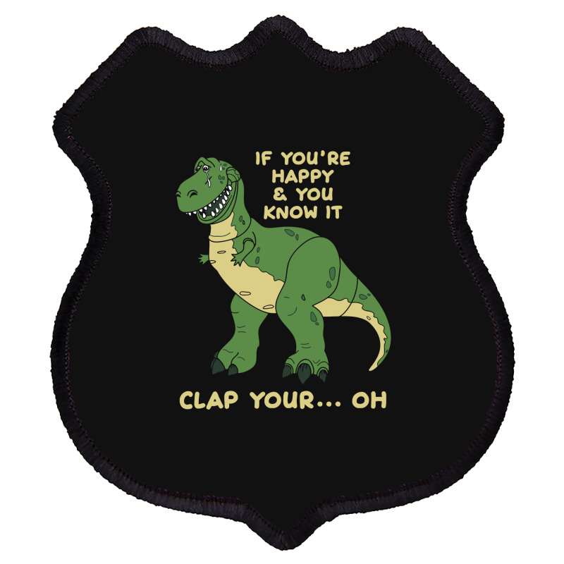 Clap Your Hands Dinosaur Shield Patch | Artistshot