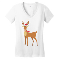 Christmas Reindeer Women's V-neck T-shirt | Artistshot