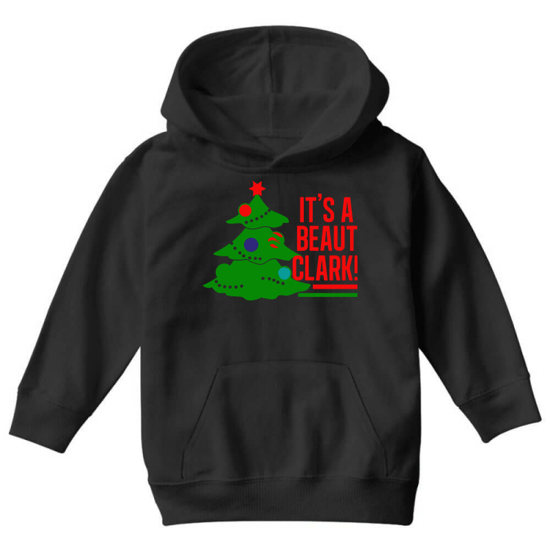 Beaut Clark Christmas Youth Hoodie by Vishaka | Artistshot