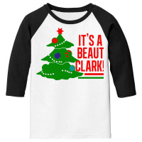 Beaut Clark Christmas Youth 3/4 Sleeve | Artistshot