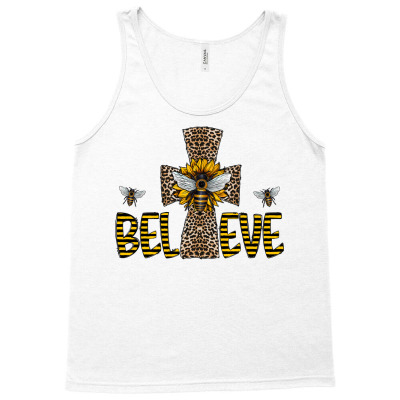 Believe Cross Bee Tank Top Designed By Badaudesign
