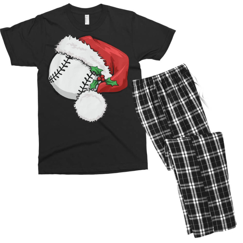 Christmas Baseball Santa Cap Men's T-shirt Pajama Set by Vishaka | Artistshot