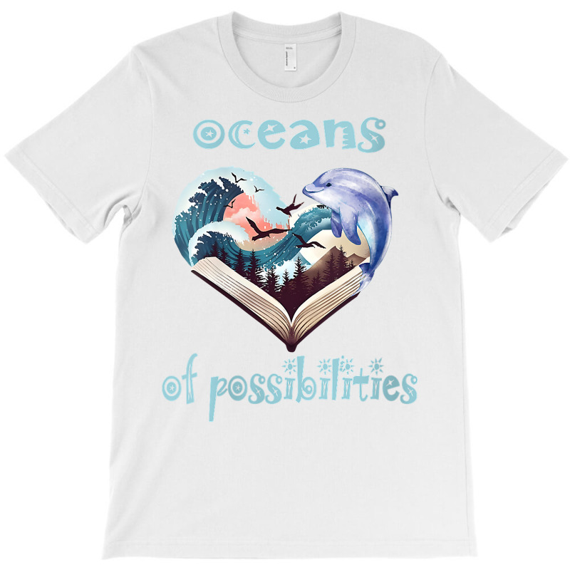 Womens Oceans Of Possibilities Summer Reading 2022 Librarian V Neck T T-shirt | Artistshot