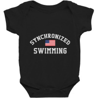 American Flag Synchronized Swimming Long Sleeve Shirt Long Sleeve T Sh Baby Bodysuit | Artistshot