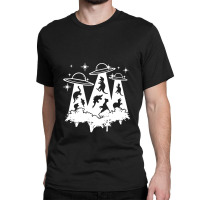 Dinosaur Alien Abduction Ufo T Rex Classic T-shirt | Artistshot