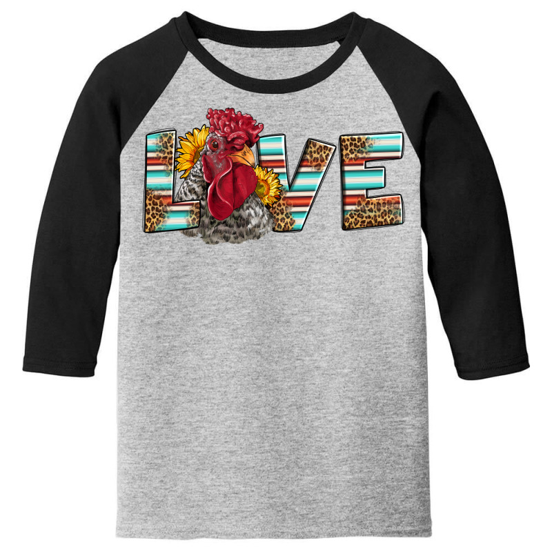 Love Rooster Head Youth 3/4 Sleeve by LillyAllenDesigns | Artistshot