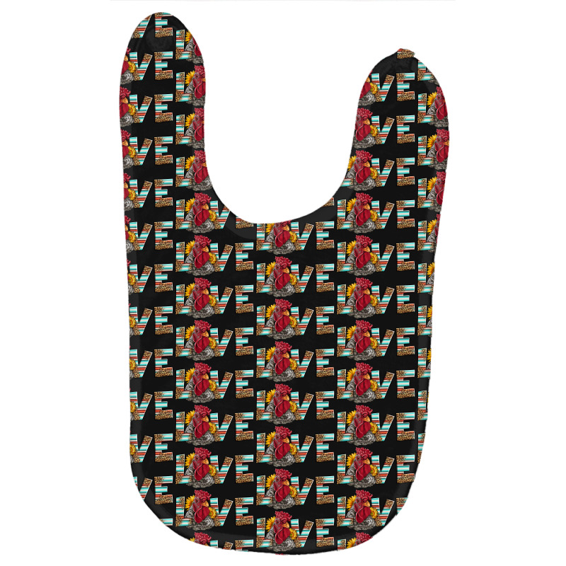 Love Rooster Head Baby Bibs by LillyAllenDesigns | Artistshot