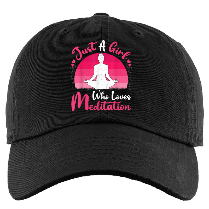 Vintage Meditation Lover Just A Girl Who Loves Meditation T Shirt Kids Cap by tognifx | Artistshot