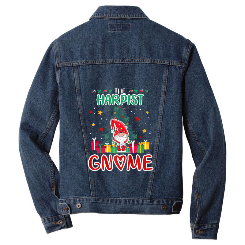 The Harpist Gnome Xmas Tree Group Christmas Matching Premium T Shirt Men Denim Jacket | Artistshot