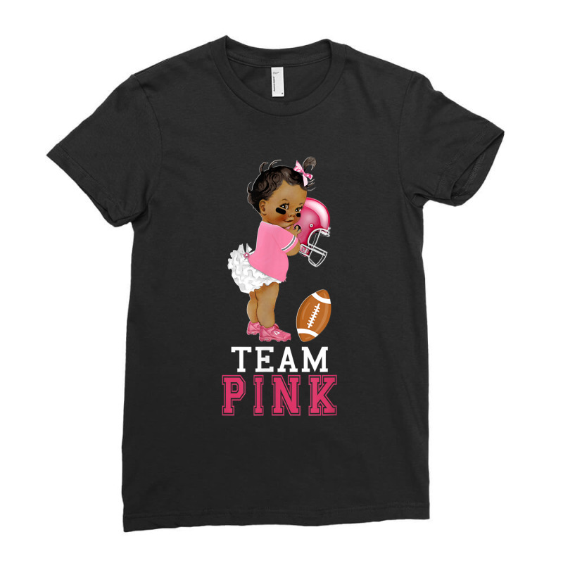 Ethnic Girl Football Player Team Pink Gender Reveals Ladies Fitted T-Shirt by Hoang95 | Artistshot