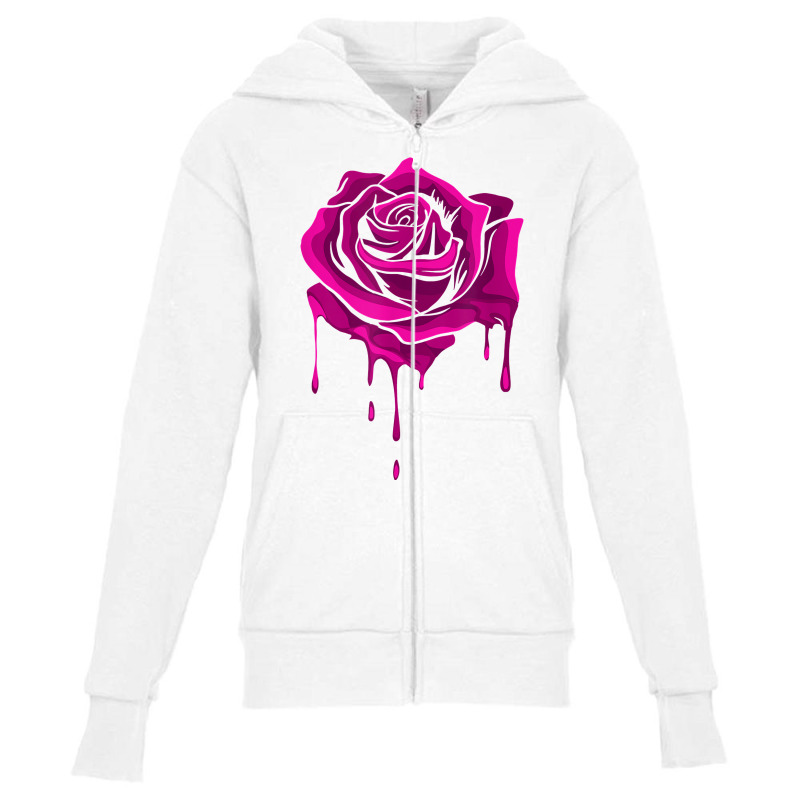 Melting Rose   Garden Gardener Botanist Flowers Rose T Shirt Youth Zipper Hoodie by husserllpr | Artistshot