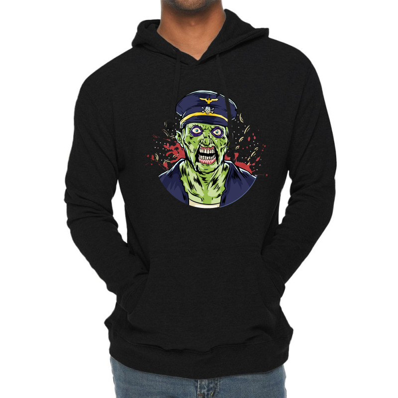 Zombie Halloween Scary Ghost Green Lightweight Hoodie | Artistshot