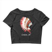 Native Indian Tribal Headdress Art T  Shirt Cordova Alaska Watercolor Crop Top | Artistshot