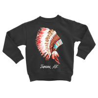 Native Indian Tribal Headdress Art T  Shirt Juneau Alaska Watercolor N Toddler Sweatshirt | Artistshot