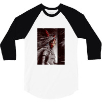 Mononoke Wolf Anime Tra 3/4 Sleeve Shirt | Artistshot