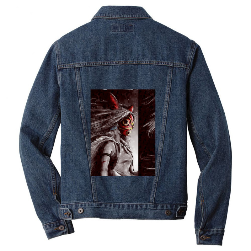 Mononoke Wolf Anime Tra Men Denim Jacket by jhonsonrames | Artistshot