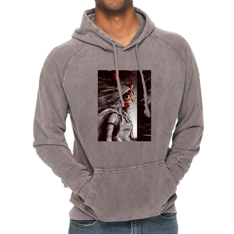 Mononoke Wolf Anime Tra Vintage Hoodie by jhonsonrames | Artistshot