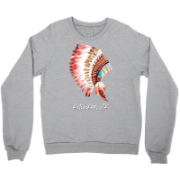 Native Indian Tribal Headdress Art T  Shirt Ketchikan Alaska Watercolo Crewneck Sweatshirt | Artistshot