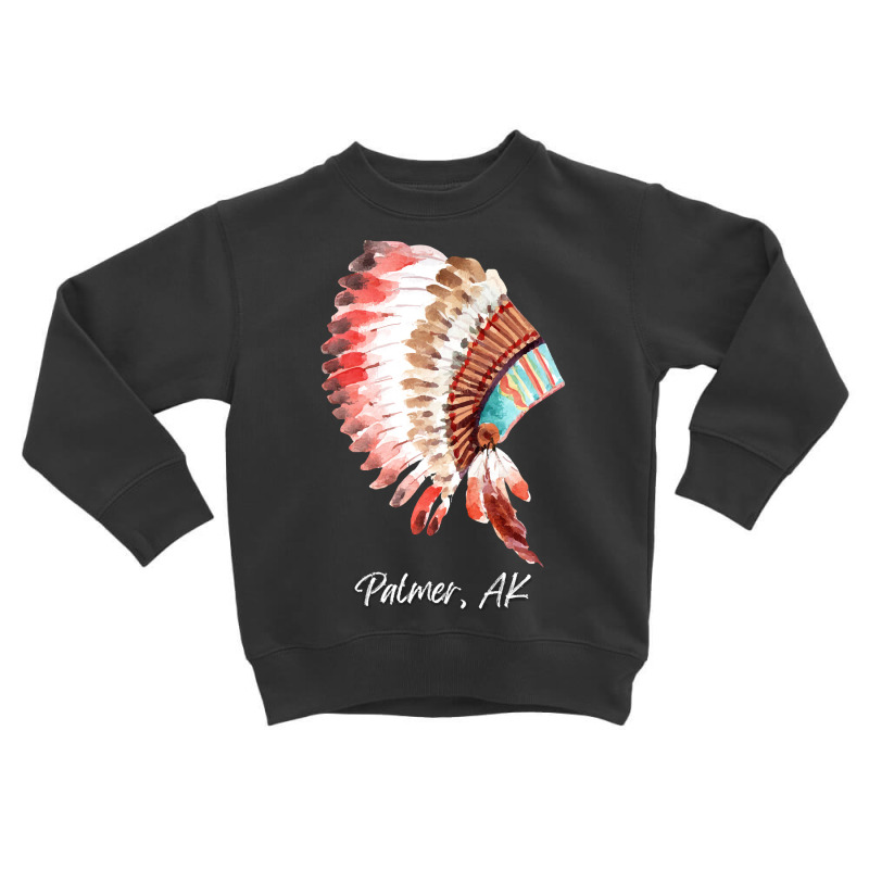 Native Indian Tribal Headdress Art T  Shirt Palmer Alaska Watercolor N Toddler Sweatshirt by baroncrona555 | Artistshot