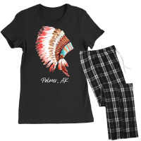 Native Indian Tribal Headdress Art T  Shirt Palmer Alaska Watercolor N Women's Pajamas Set | Artistshot