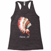 Native Indian Tribal Headdress Art T  Shirt Palmer Alaska Watercolor N Racerback Tank | Artistshot