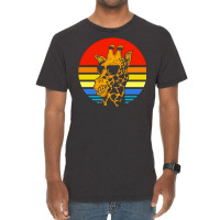 Giraffe Sunset Vector Vintage T-shirt | Artistshot