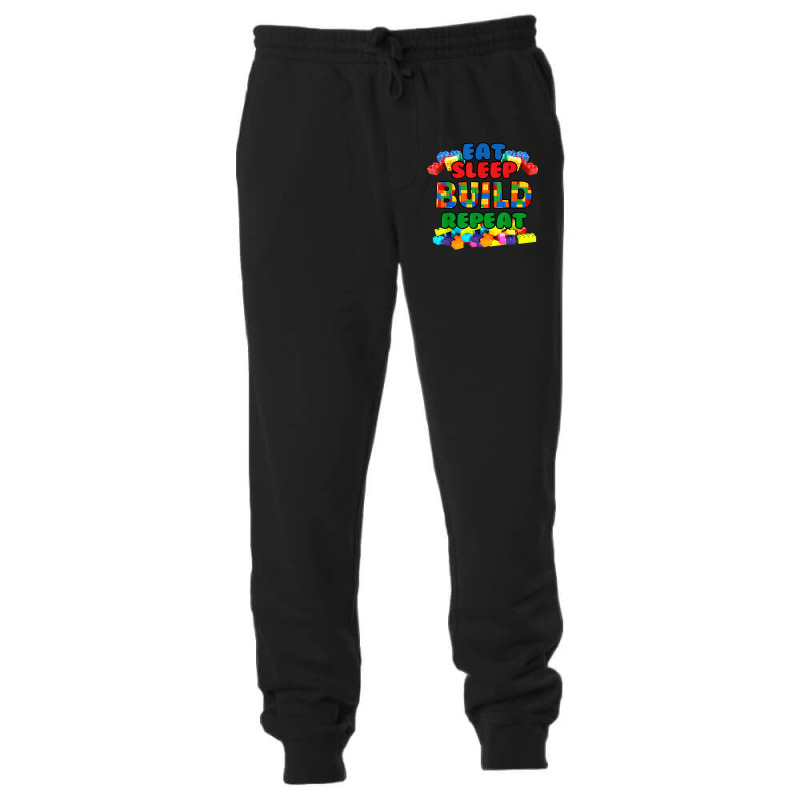 Funny Eat Sleep Build Repeat Building Blocks Kids Unisex Jogger | Artistshot