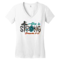 She Is Strong Proverbs 31  25 Women's V-neck T-shirt | Artistshot