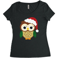 Adorable Christmas Owl Women's Triblend Scoop T-shirt | Artistshot