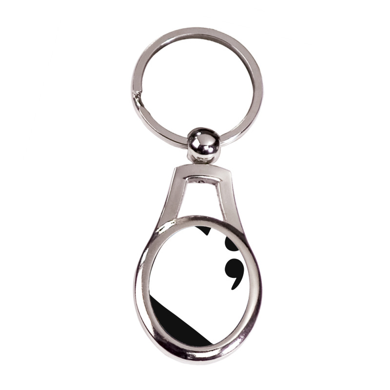 World Mental Health Day Silver Oval Keychain | Artistshot