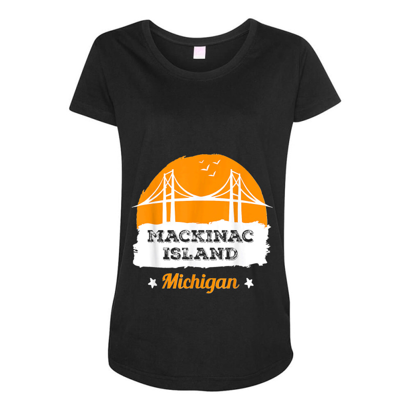 Mackinac Island Michigan Bridge T Shirt Maternity Scoop Neck T-shirt by Courtney Renee Jensen | Artistshot