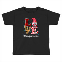 Love Bilingual Teacher Gnome Christmas Matching Pajamas Xmas Premium T Toddler T-shirt | Artistshot