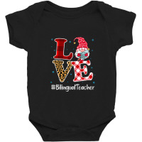 Love Bilingual Teacher Gnome Christmas Matching Pajamas Xmas Premium T Baby Bodysuit | Artistshot