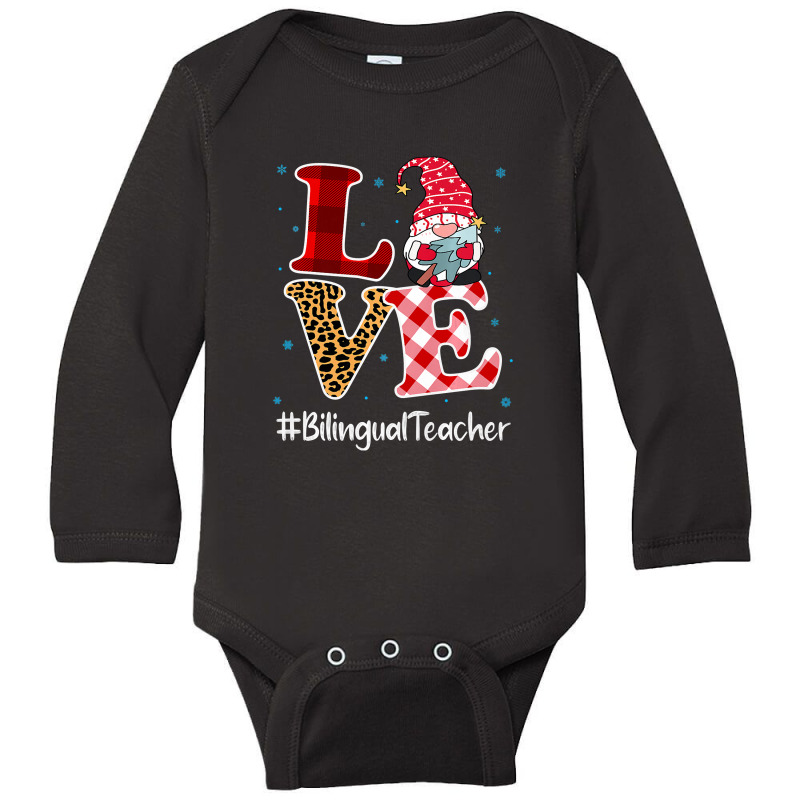 Love Bilingual Teacher Gnome Christmas Matching Pajamas Xmas Premium T Long Sleeve Baby Bodysuit by Michael_Wineinger | Artistshot