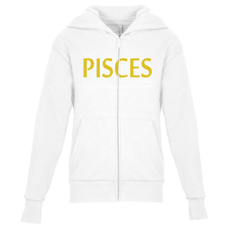 It's A Pisces Thing Youth Zipper Hoodie by tshiart | Artistshot